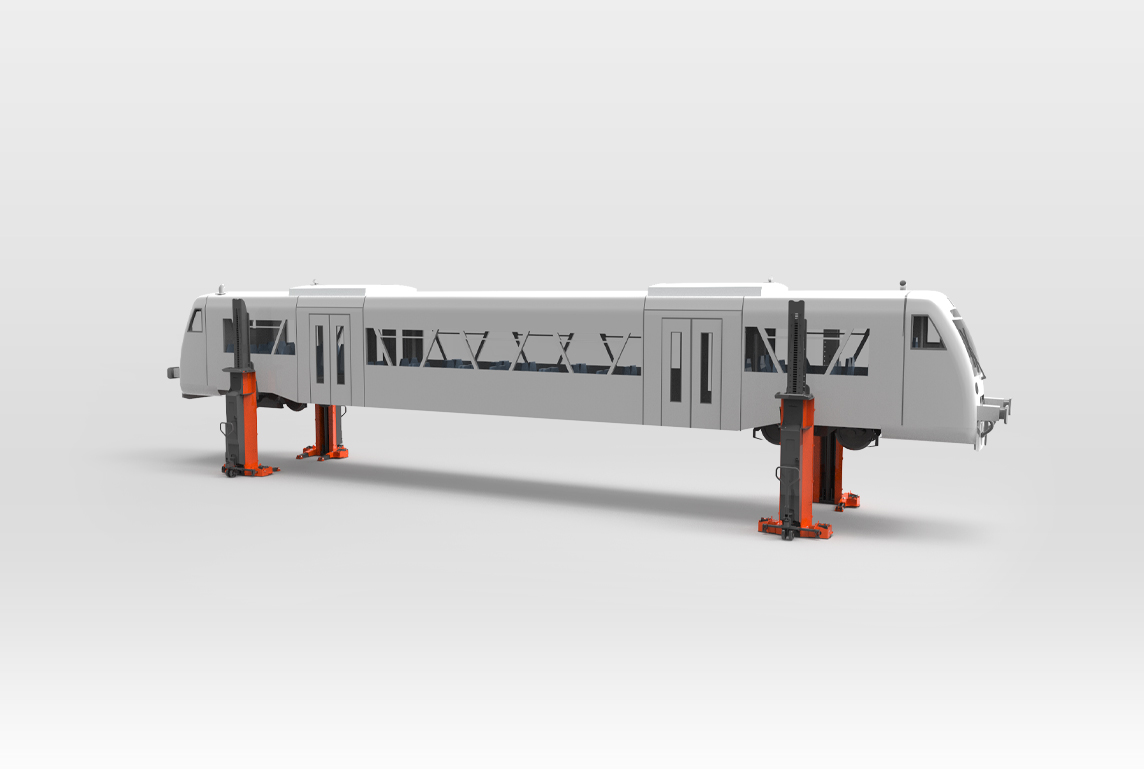 Mobile lift for rail vehicles, type EHB-K wireless